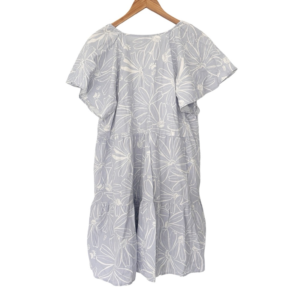 Universal Thread Womens Flutter Short Sleeve Skater Dress in Blue Floral XL - Picture 10 of 10